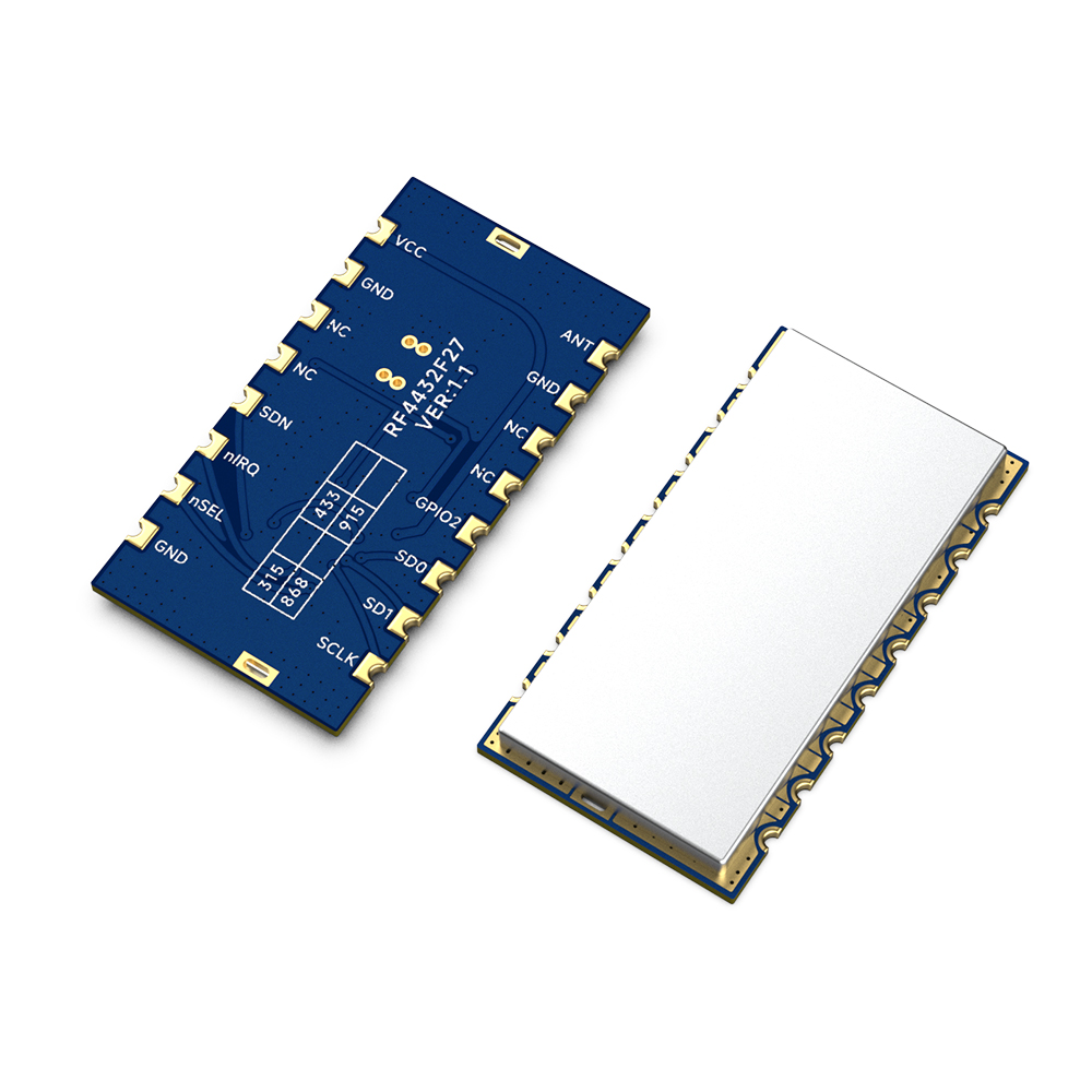 RF4432F27 : 500mW Si4432 RF Transmitter And Receiver Module With 10ppm Crystal Oscillator