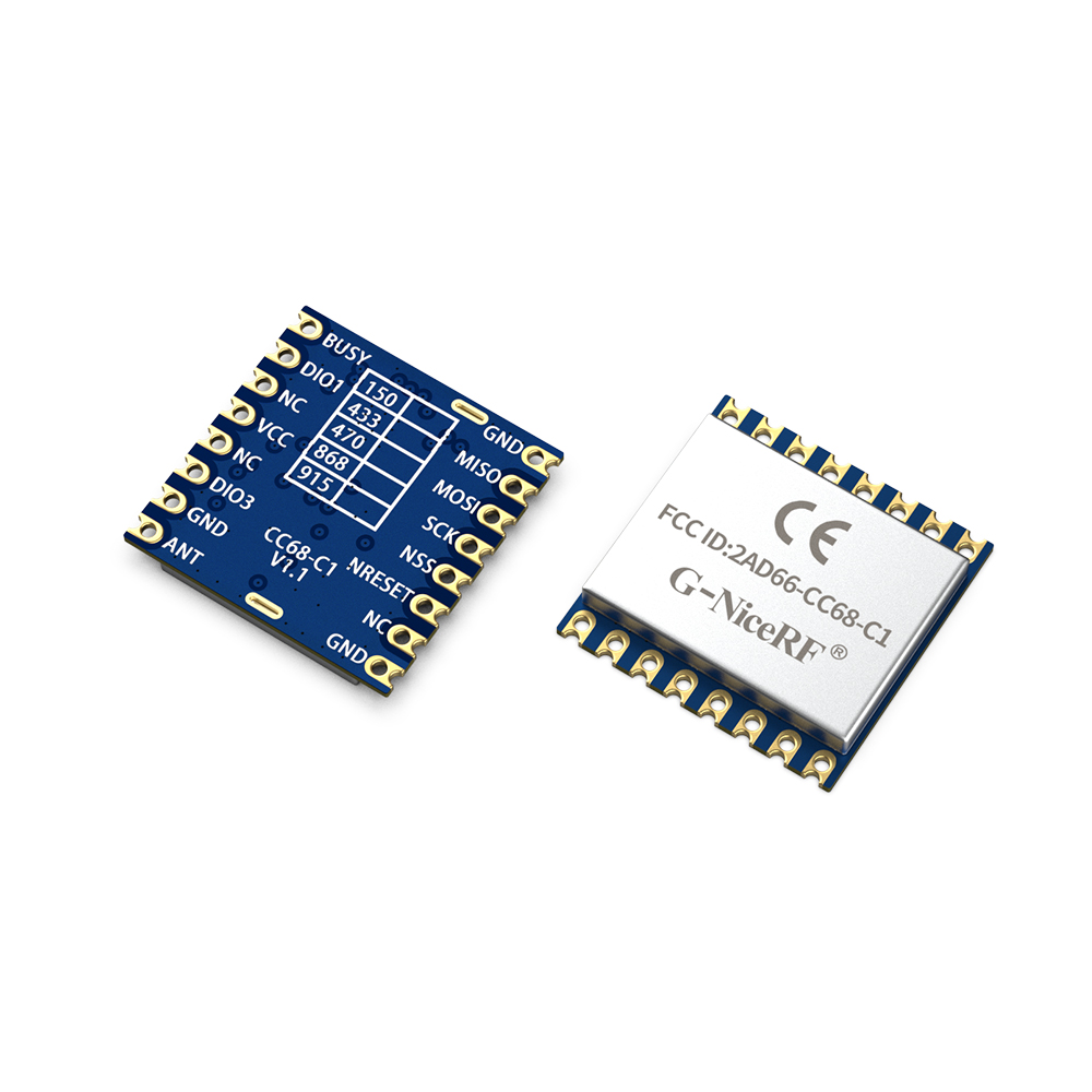 CC68-C1-868/915 : LLCC68 FCC ID & CE-RED Certified  LoRa Module With SPI Interface