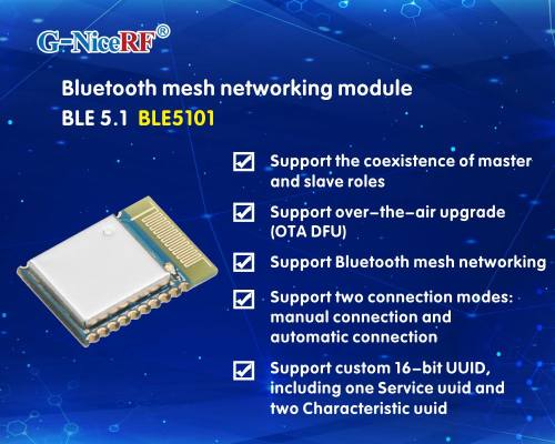 New: Master-Slave Coexisting BLE Module BLE5101 adopts BLE 5.1 Protocol