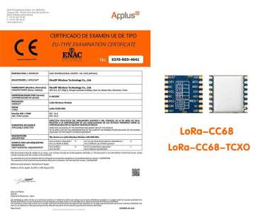 NiceRF LoRa module LoRa-CC68, LoRa-CC68-TCXO passed FCC, CE certification