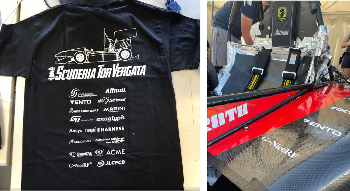 NiceRF supports the Scuderia Tor Vergata student car competition