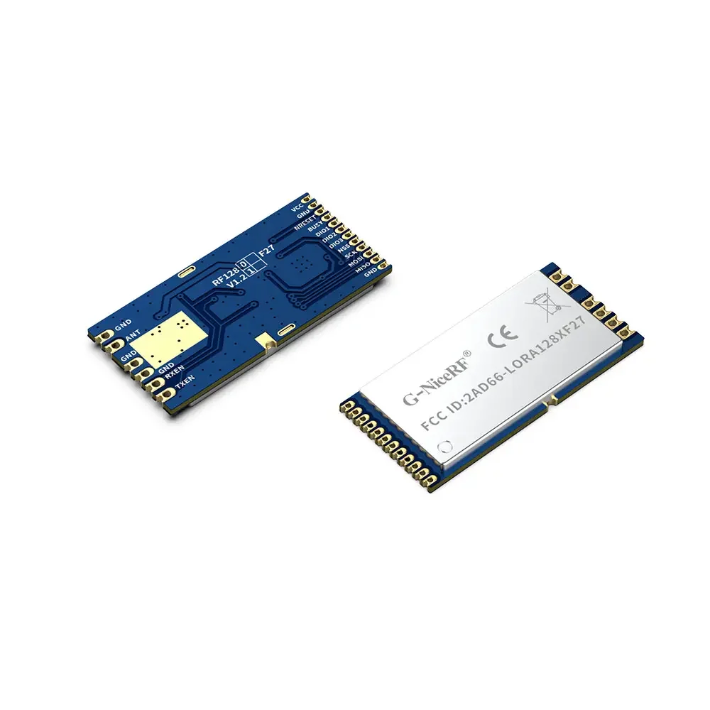LoRa1281F27 : SX1281 500mW CE-RED & FCC ID Certified  2.4GHz LoRa Module With TCXO