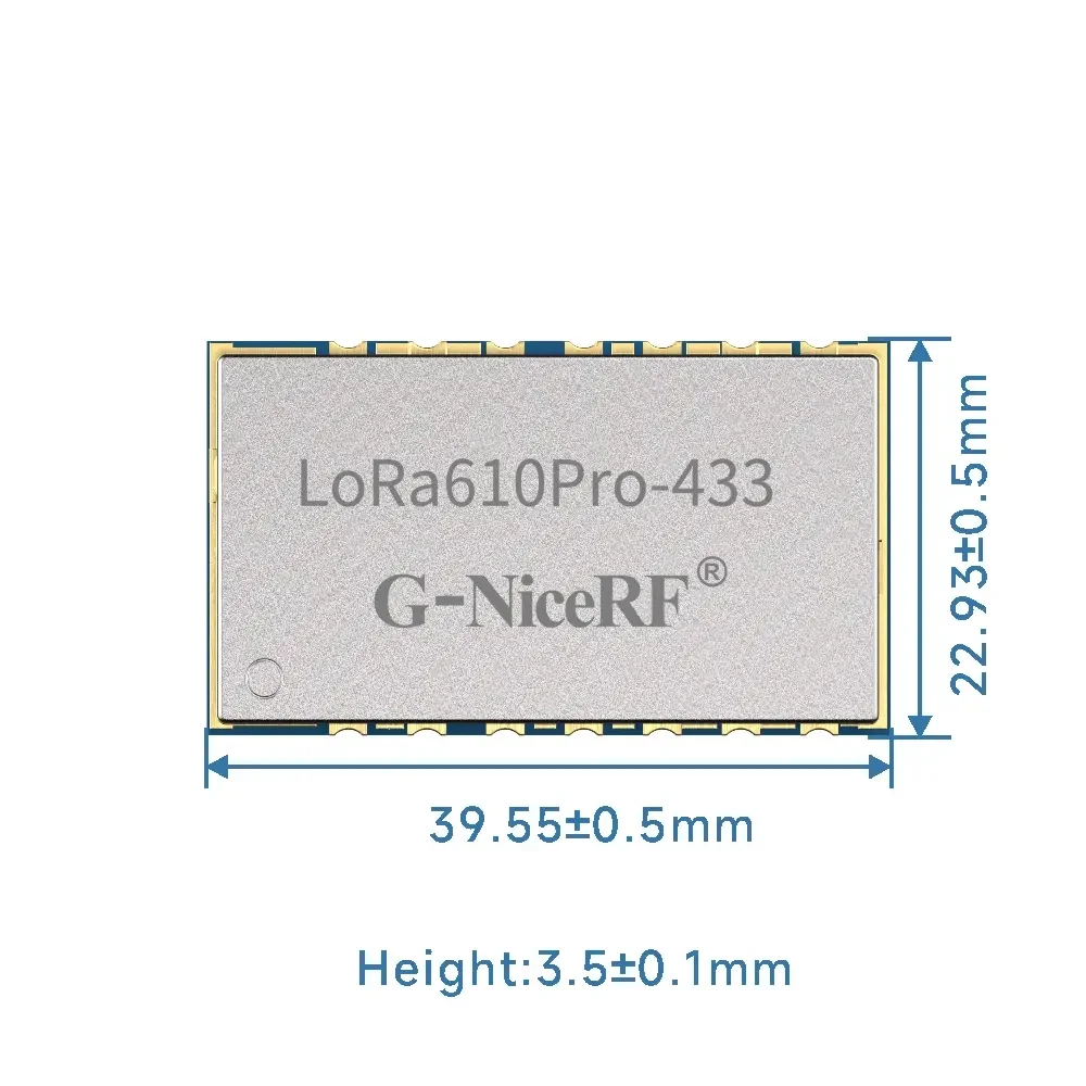 LoRa610Pro : 100mW Embedded Small Size Uart LoRa Module With ESD Protection