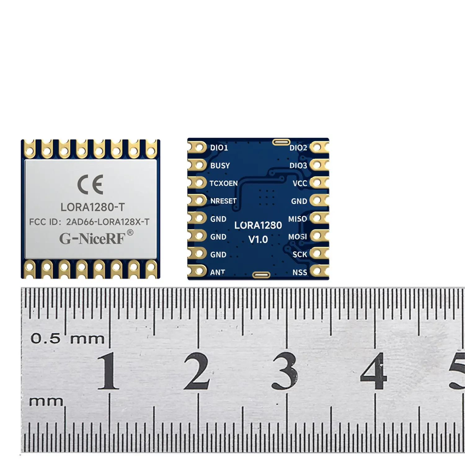LoRa128X-T : SX1280/SX1281 2.4GHz FCC ID & CE-RED Certified TCXO Ranging Module