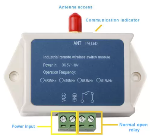 Pin definition of wireless switch module SK200-RX Pin definition of wireless switch module SK200-RX