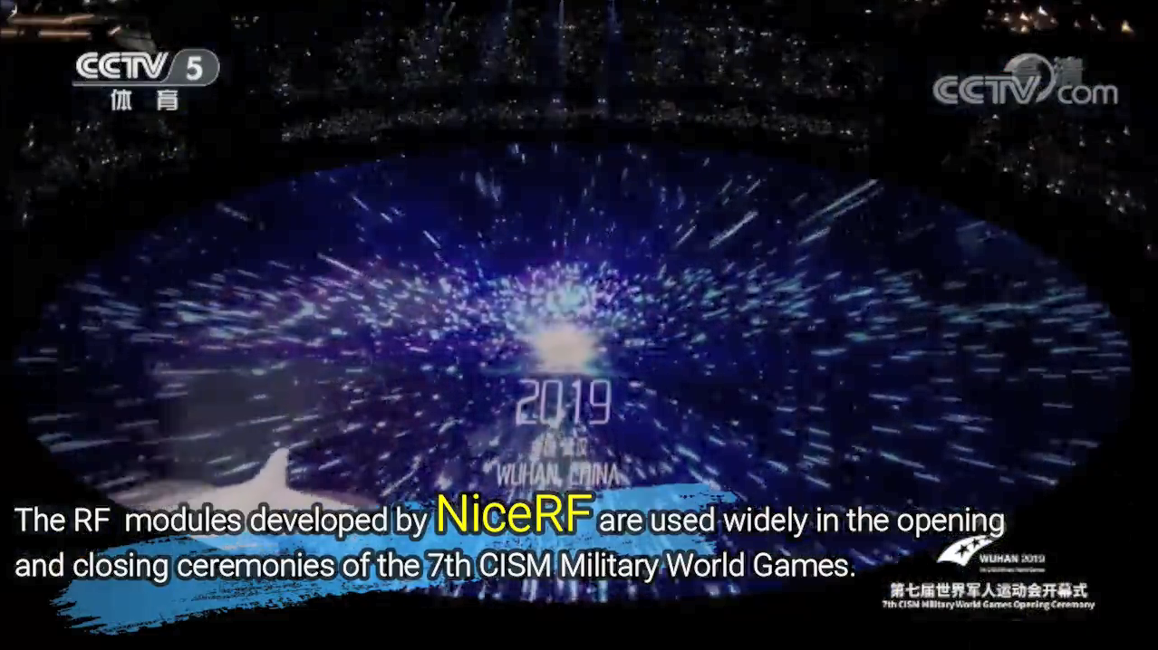 NiceRF technology supported the opening and closing ceremony of the 7th CISM Military World Games
