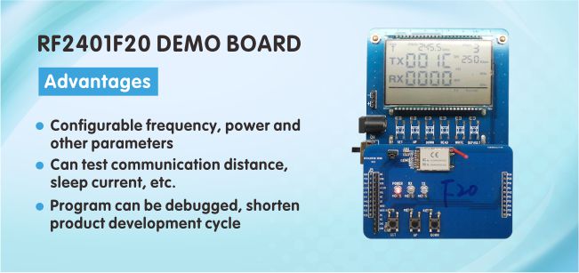 2.4 GHz module RF2401F20 DEMO board