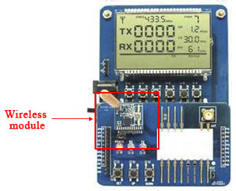 Demo board and wireless module hardware connection