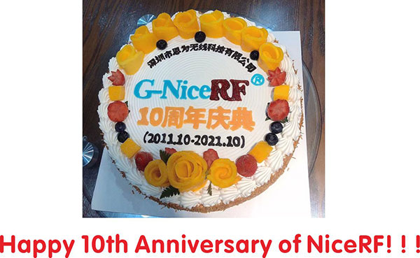 Happy 10th anniversary of NiceRF