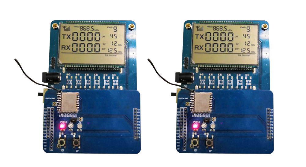 Set the DEMO kit parameters of the two LoRa modules LoRa1262 to be the same