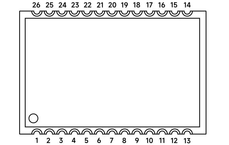 Pin definition of audio transceiver module SA918F30 Pin definition of audio transceiver module SA918F30
