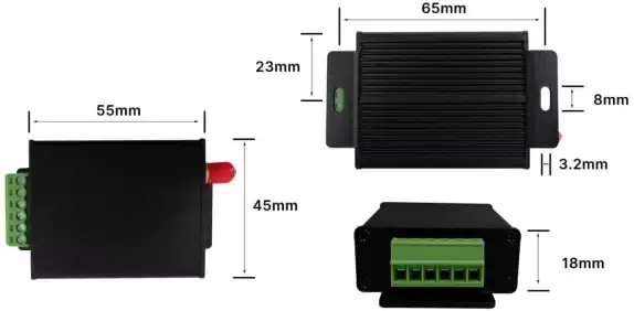 Mechanical dimensions of 160mw serial port LoRa wireless networking module LoRa611II - DZ Mechanical dimensions of 160mw serial port LoRa wireless networking module LoRa611II - DZ