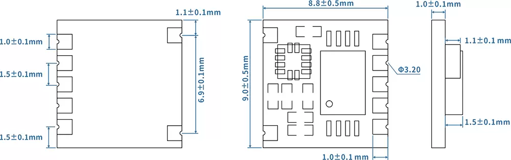 Mechanical Dimensions of 3D Pedometer Module STP200M Mechanical Dimensions of 3D Pedometer Module STP200M